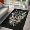 Barber Shop Rug Colorful Barber Tools Black Full Size
