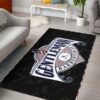 Barber Shop Rug Gentleman Black Full Size