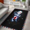 Basic Barber Pole Rug Black