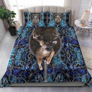 Buck Hunting 3D Bedding Set Blue