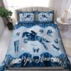 Custom Name Horse Racing Girl Bedding Set