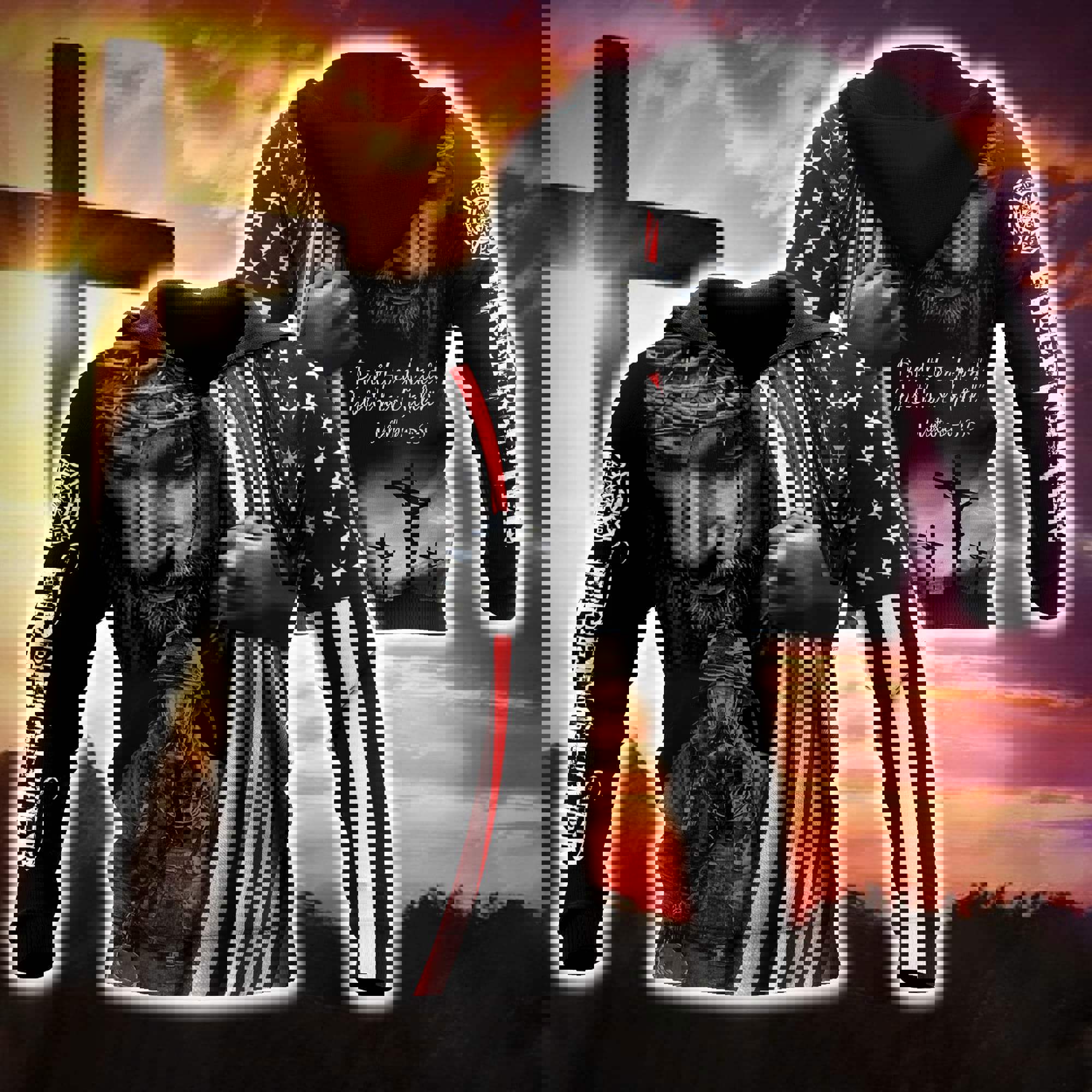 Firefighter 3D Hoodie Dont Be Afraid Just Have Faith