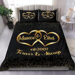 Personalized Couple Bedding Set Forever And Always