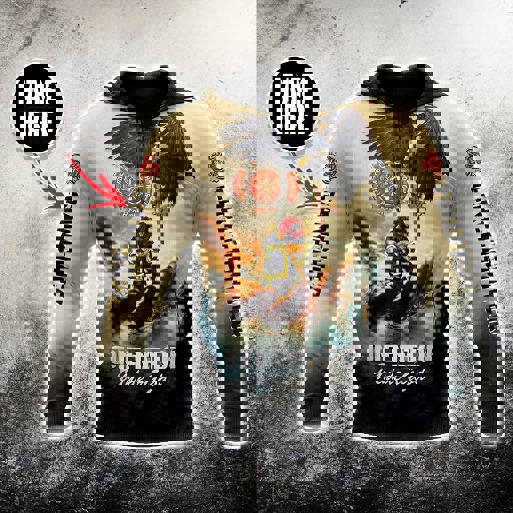 Personalized Firefighter 3D Hoodie One Nation Under God
