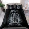 Praying Skull Bedding Set Black