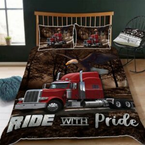 Trucker Bedding Set Eagle Ride With Pride