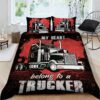 Trucker Bedding Set My Heart Belong To A Trucker
