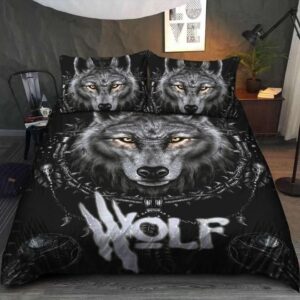 Wolf Bedding Set Black